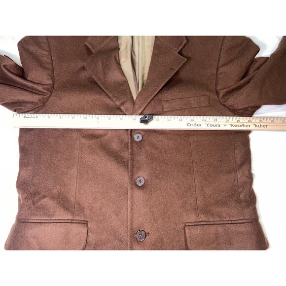 Fioravanti Couture Blazer Men’s Size 38S Brown 100% Cashmere 3 Button Office - Picture 6 of 16